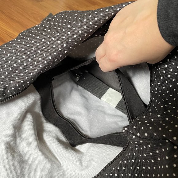 thirty one Fold Over Weekender in Charcoal City Swiss Dot - Picture 8 of 12